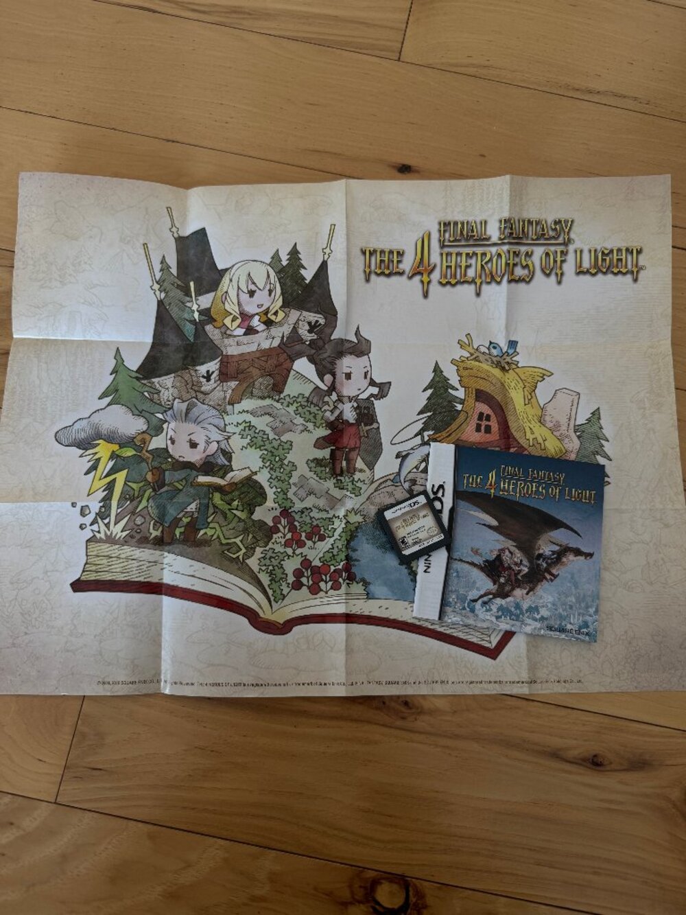 Final Fantasy 4 Heros of Light Game Boy DS Game + Manual & Poster Nintendo